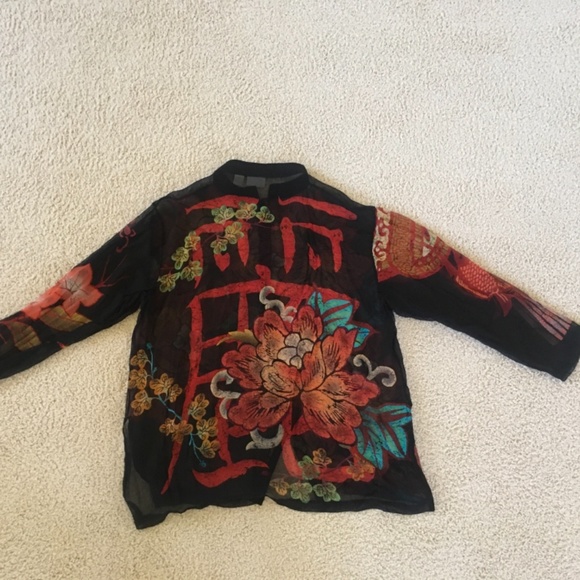 Chico’s silk blouse dress top - Picture 2 of 6